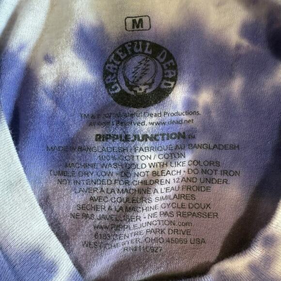 Grateful Dead Ripple Junction Dancing Bear Shirt Men's Medium Purple Tie Dye - Picture 4 of 6